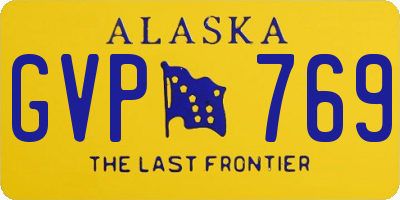 AK license plate GVP769