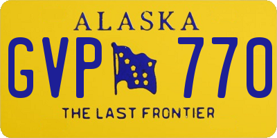 AK license plate GVP770