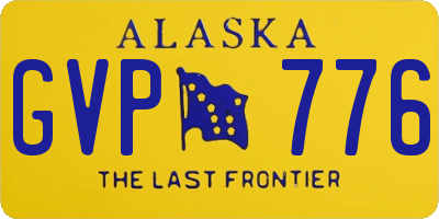 AK license plate GVP776