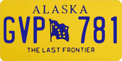 AK license plate GVP781