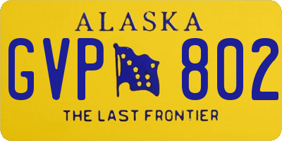 AK license plate GVP802