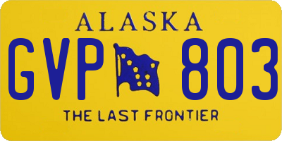 AK license plate GVP803