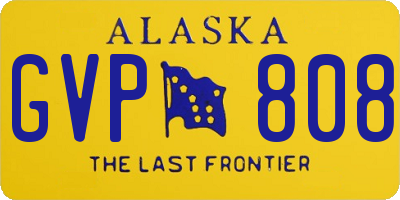 AK license plate GVP808