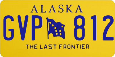 AK license plate GVP812