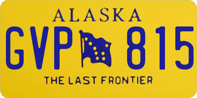 AK license plate GVP815