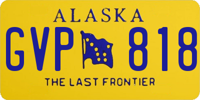 AK license plate GVP818