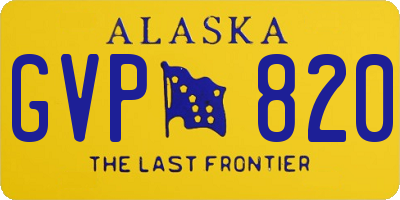 AK license plate GVP820