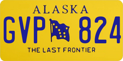 AK license plate GVP824