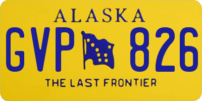 AK license plate GVP826