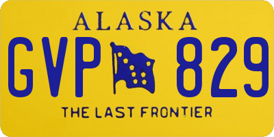AK license plate GVP829