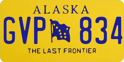AK license plate GVP834