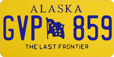 AK license plate GVP859