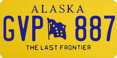 AK license plate GVP887