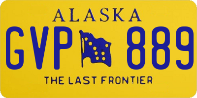 AK license plate GVP889