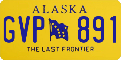 AK license plate GVP891