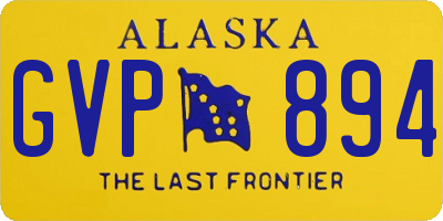 AK license plate GVP894