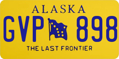 AK license plate GVP898