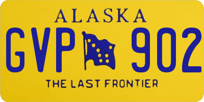 AK license plate GVP902