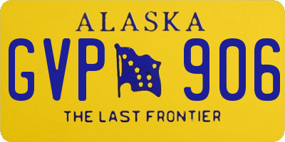 AK license plate GVP906