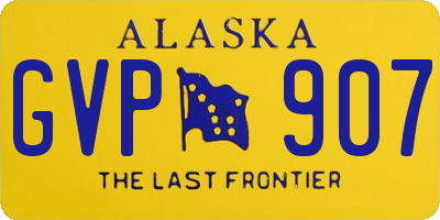 AK license plate GVP907