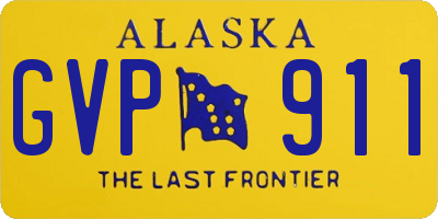 AK license plate GVP911