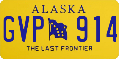 AK license plate GVP914
