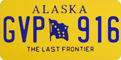 AK license plate GVP916