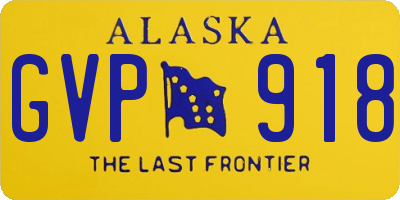 AK license plate GVP918