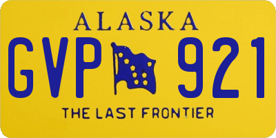 AK license plate GVP921
