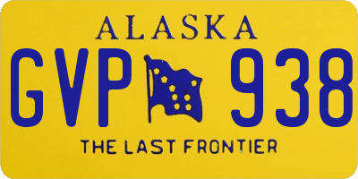 AK license plate GVP938