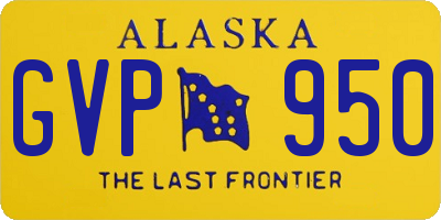 AK license plate GVP950