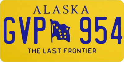 AK license plate GVP954