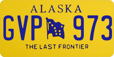 AK license plate GVP973