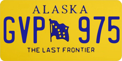 AK license plate GVP975