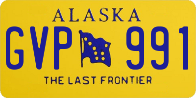 AK license plate GVP991