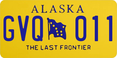 AK license plate GVQ011
