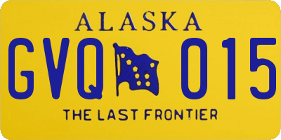 AK license plate GVQ015