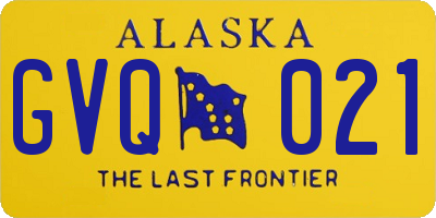 AK license plate GVQ021
