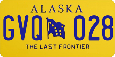 AK license plate GVQ028