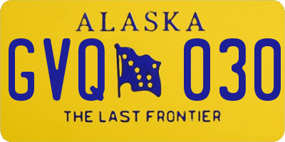 AK license plate GVQ030