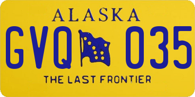 AK license plate GVQ035