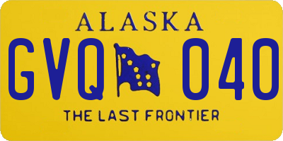 AK license plate GVQ040