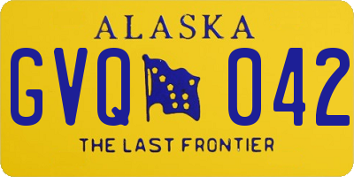 AK license plate GVQ042