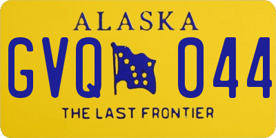 AK license plate GVQ044