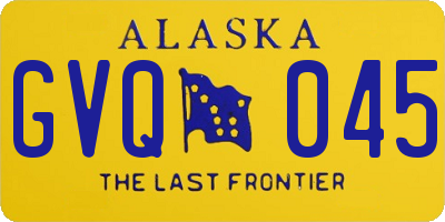AK license plate GVQ045