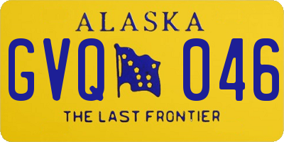 AK license plate GVQ046