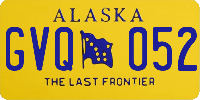AK license plate GVQ052
