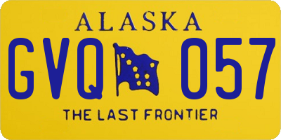 AK license plate GVQ057