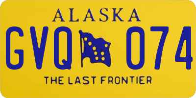 AK license plate GVQ074