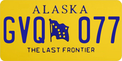 AK license plate GVQ077